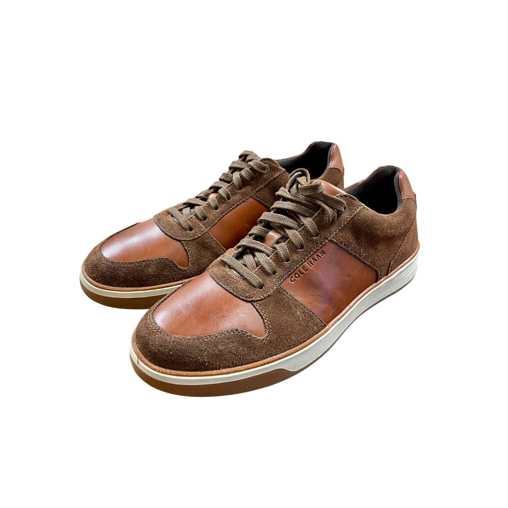 COLE HAAN Grand Crosscourt Sneakers 11 Brown Leather Suede Low Top Casual Preppy - Picture 10 of 10